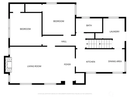 a picture of a bench in a white wall