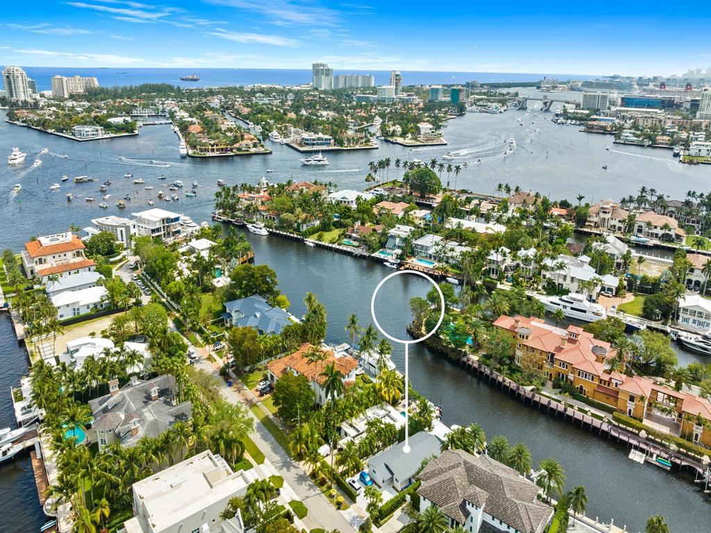 1758 Southeast 7th Street Fort Lauderdale, FL 33316 - Photo 5 of 19 an aerial view of lake and residential houses with outdoor space