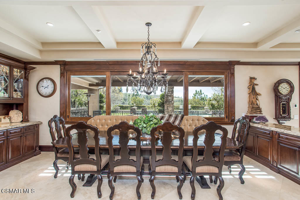 12406 Nelson Road Moorpark, CA 93021 - Photo 23 of 74 a view of a dining room with furniture window and outside view