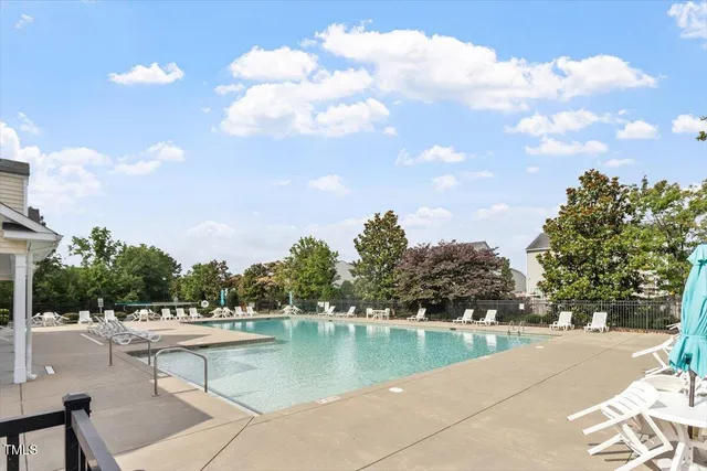 a view of a lake with a yard