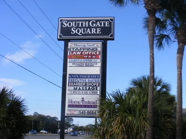 a sign on the side of a building