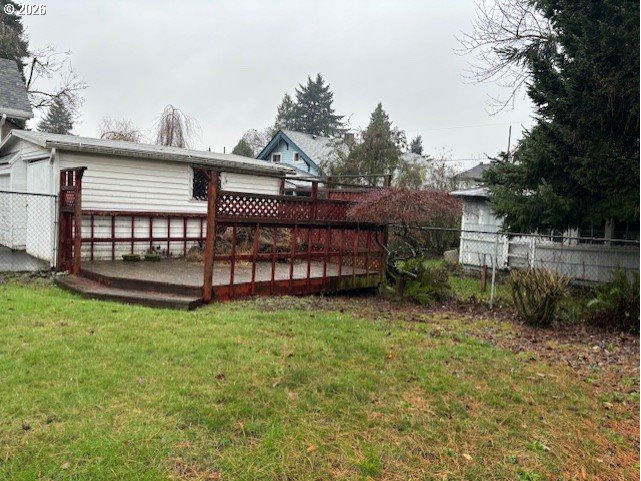 2027 North Webster Street Portland, OR 97217 - Photo 12 of 16 a view of a backyard with a garden and deck