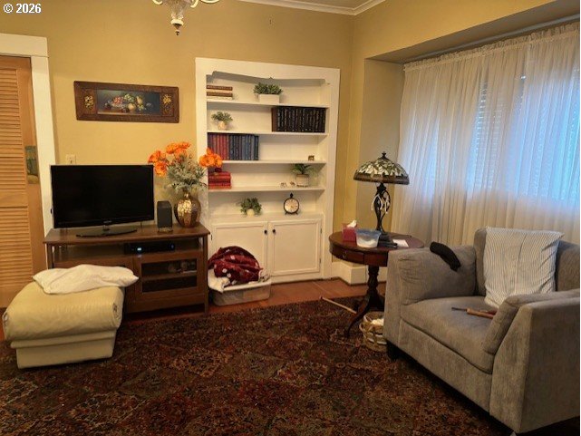 2027 North Webster Street Portland, OR 97217 - Photo 4 of 16 a living room with furniture a flat screen tv and a wall painting