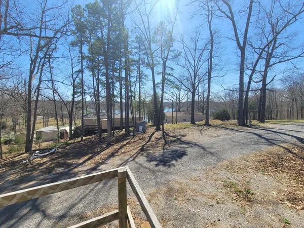 a view of backyard with green space