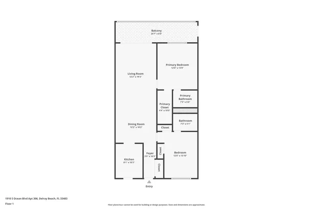 $550,000 | 1910 South Ocean Boulevard, Unit 306, Delray Beach, FL 33483