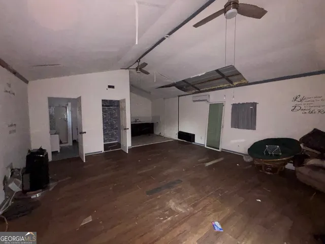 a view of a car garage