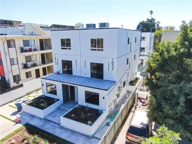 a aerial view of a house