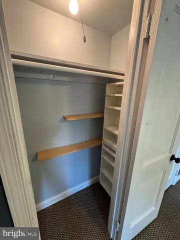 a close view of closet