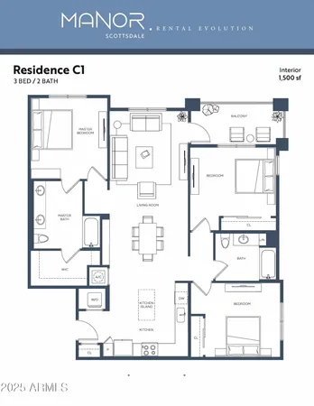 a kitchen with a table chairs refrigerator and microwave
