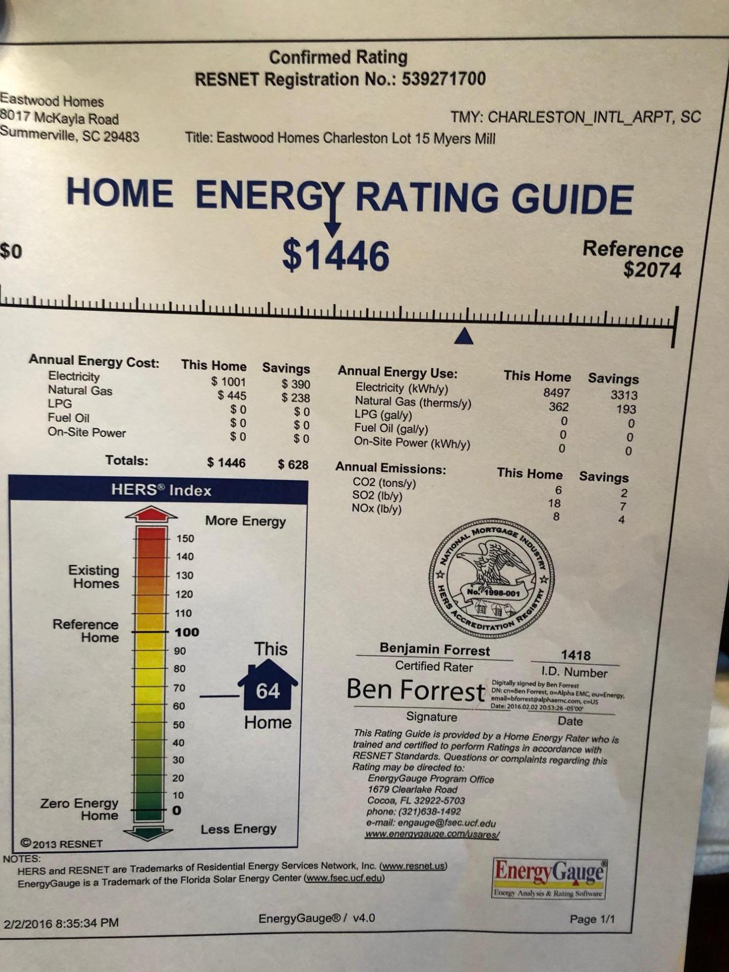 8017 Mckayla Road Summerville, SC 29483 - Photo 45 of 51 Home Energy Rating