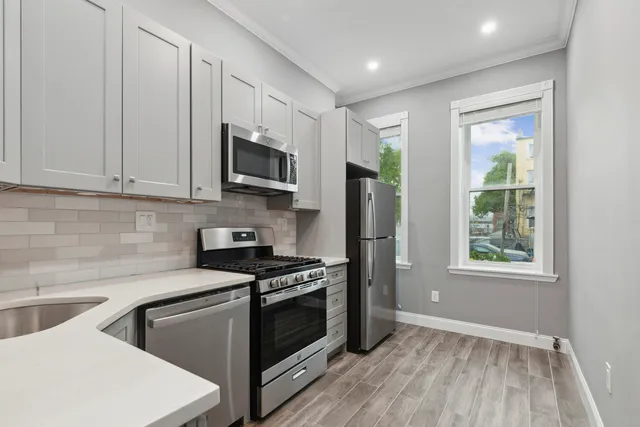 a car parked in front of a building