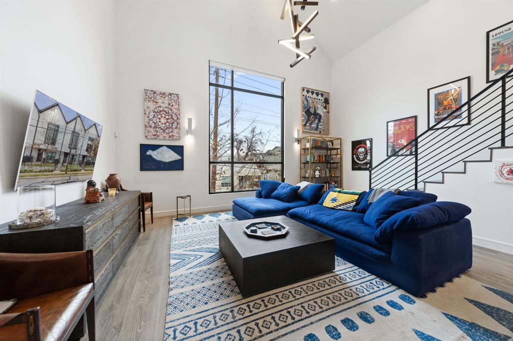 3880 Munger Avenue, Unit 2 Dallas, TX 75204 - Photo 11 of 29 a living room with furniture and a flat screen tv