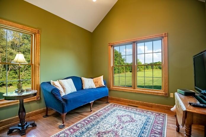 463 Gerber Road Volant, PA 16156 - Photo 7 of 25 a living room with furniture and a flat screen tv