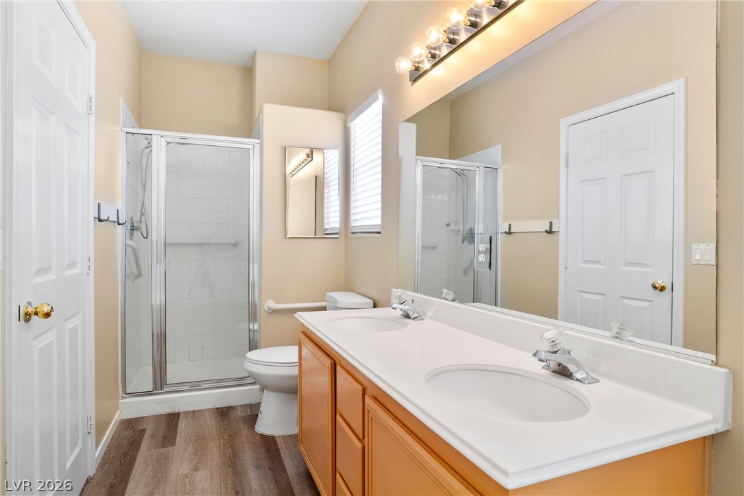 2232 Ramsgate Drive Henderson, NV 89074 - Photo 17 of 56 Primary Bathroom dual sinks and separate shower.