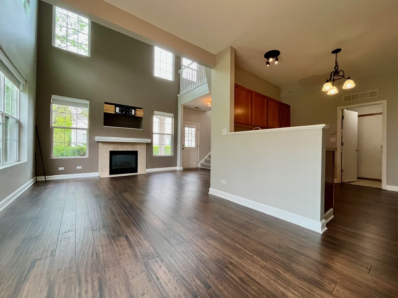 1919 Golden Gate Lane Naperville, IL 60563 - Photo 5 of 18 a view of a livingroom with furniture wooden floor and a fireplace