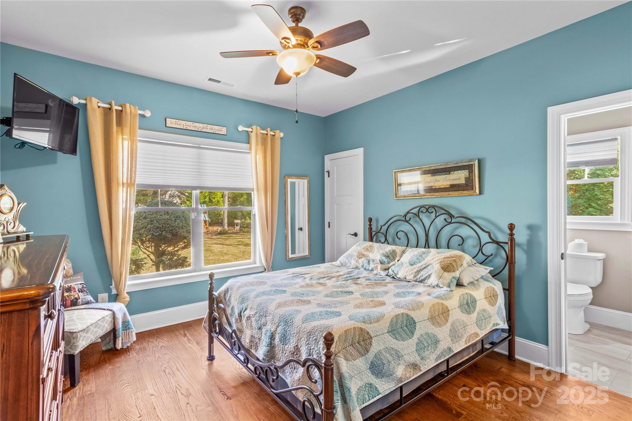 8612 Amandine Way Terrell, NC 28682 - Photo 24 of 48 a bedroom with a bed and a large window with the outer view