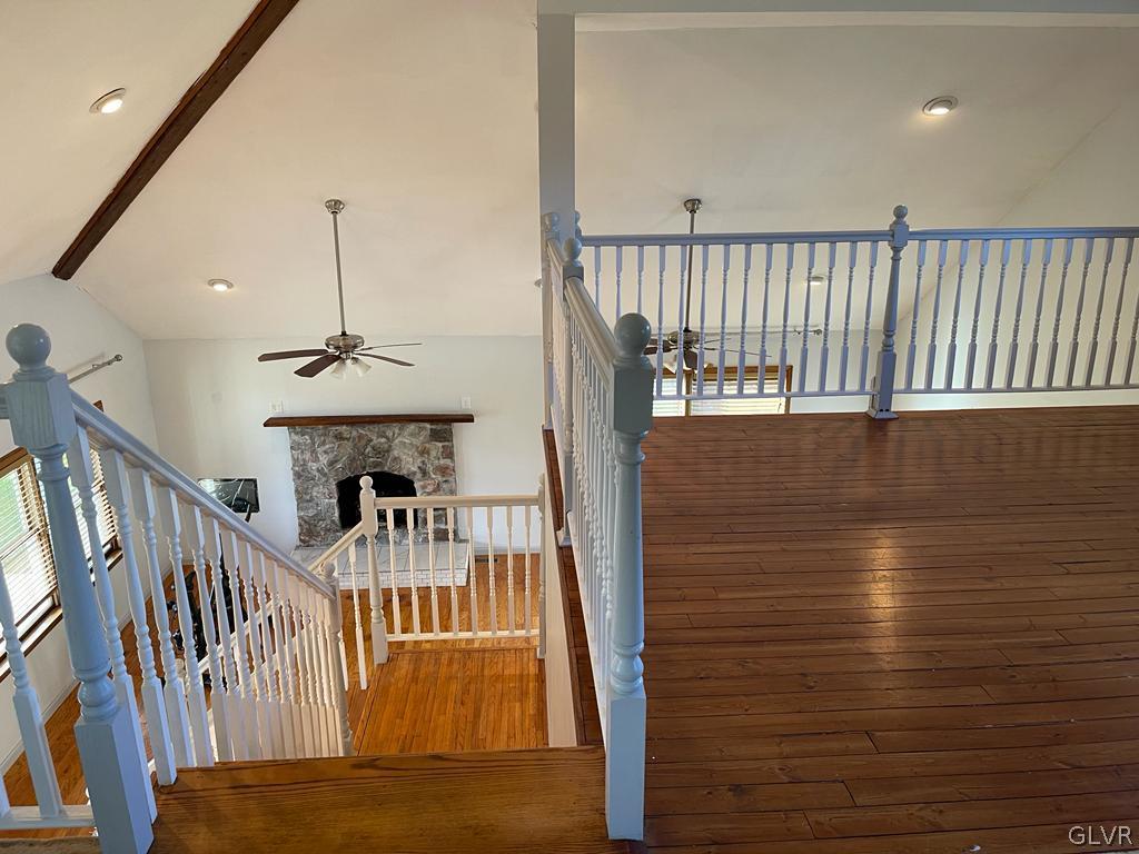 1377 Mill Road Bangor, PA 18013 - Photo 26 of 34 Gorgeous stairwell and loft area, looking over the