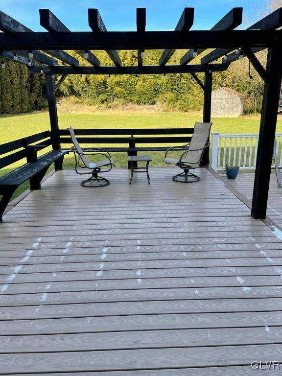 1377 Mill Road Bangor, PA 18013 - Photo 8 of 34 Trex Deck with Lighted pagoda!