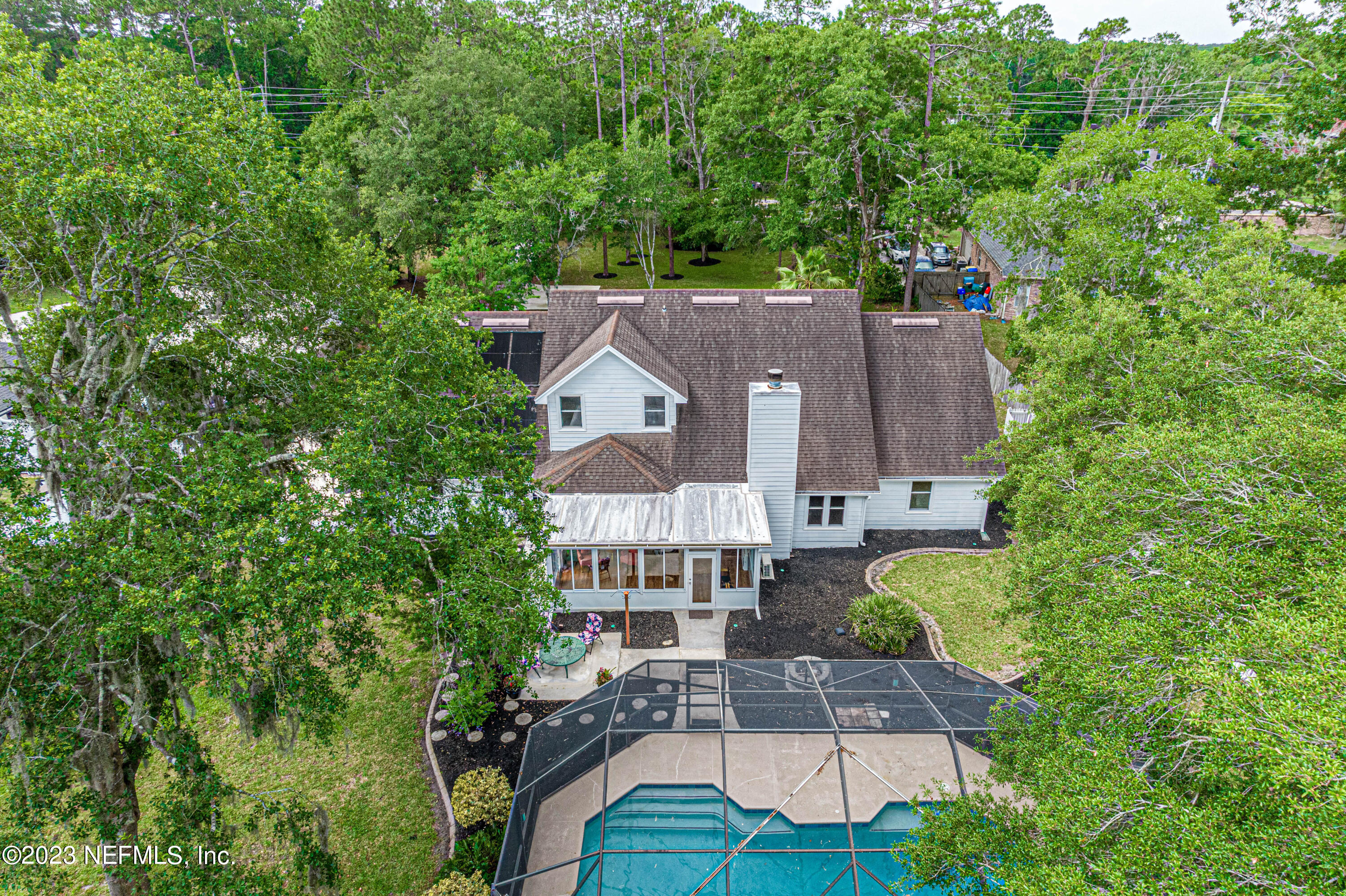 520 Roberts Road St. Johns, FL 32259 - Photo 66 of 81 an aerial view of a house with a garden and plants