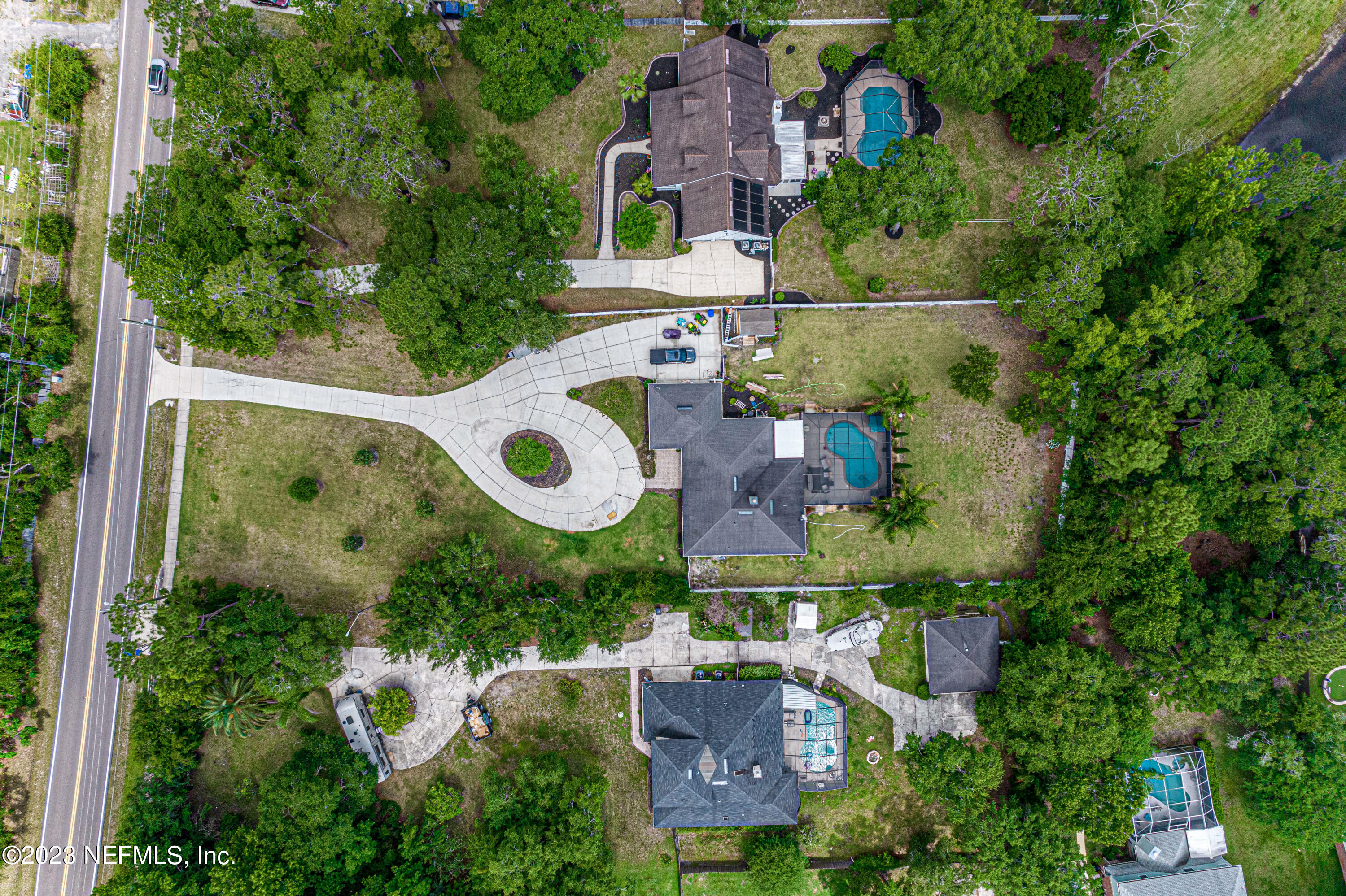 520 Roberts Road St. Johns, FL 32259 - Photo 73 of 81 an aerial view of a house with garden space and street view