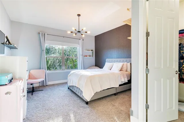 a view of a hallway with windows