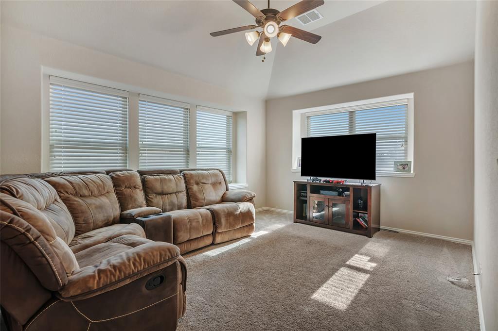 629 Fox View Drive Fort Worth, TX 76131 - Photo 28 of 38 a living room with furniture and a flat screen tv