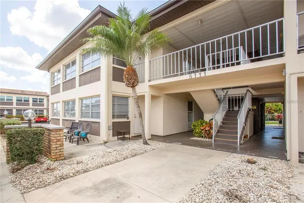 a view of a house with a patio