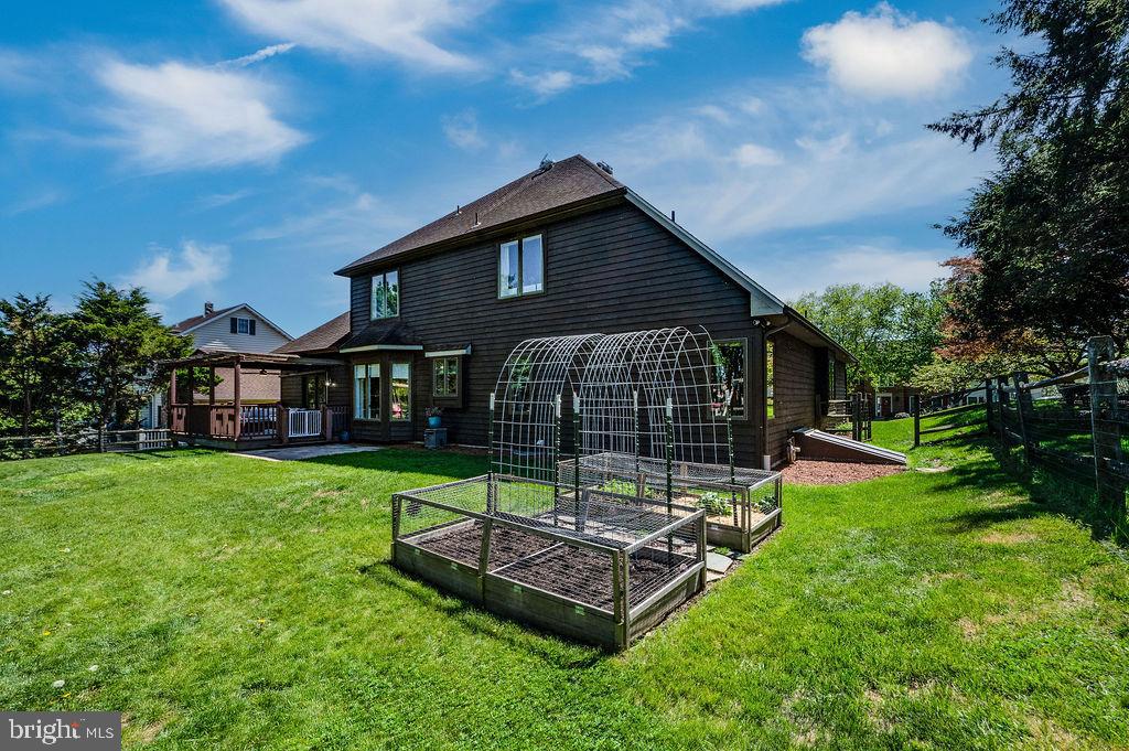 24 Sycamore Drive Reading, PA 19606 - Photo 56 of 56 Backyard features an organic garden w/ trellis.