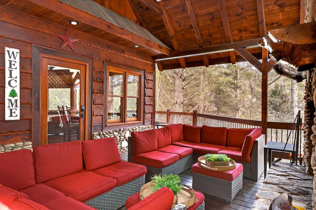 40 Adelaide Trail Blue Ridge, GA 30513 - Photo 9 of 32 a outdoor living with furniture and a potted plant