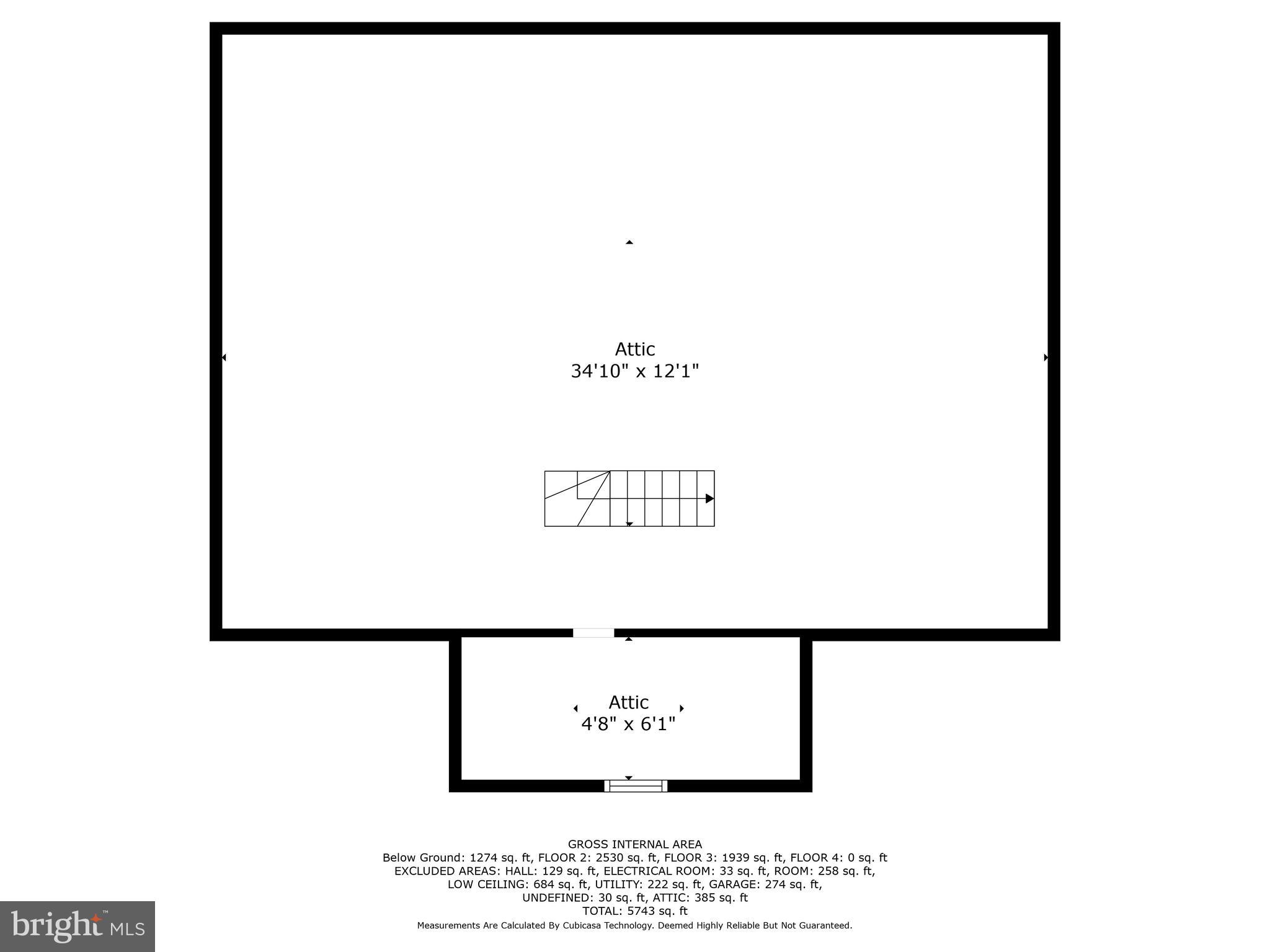 1607 South Arlington Ridge Road Arlington, VA 22202 - Photo 77 of 80 Walk-Up Attic! So many Possibilities!