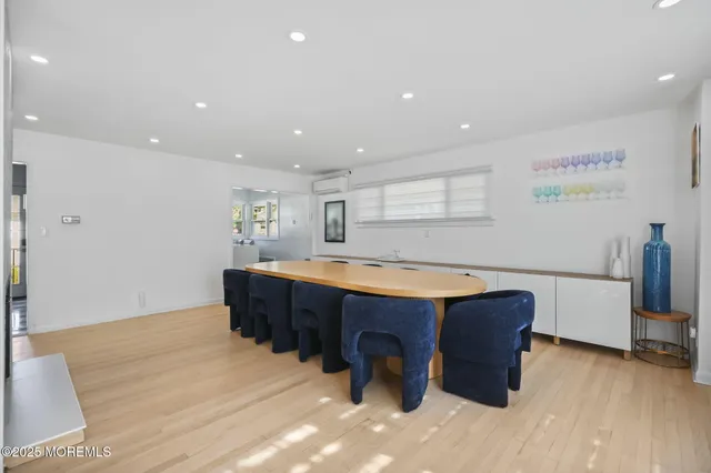 a large room with wooden floor