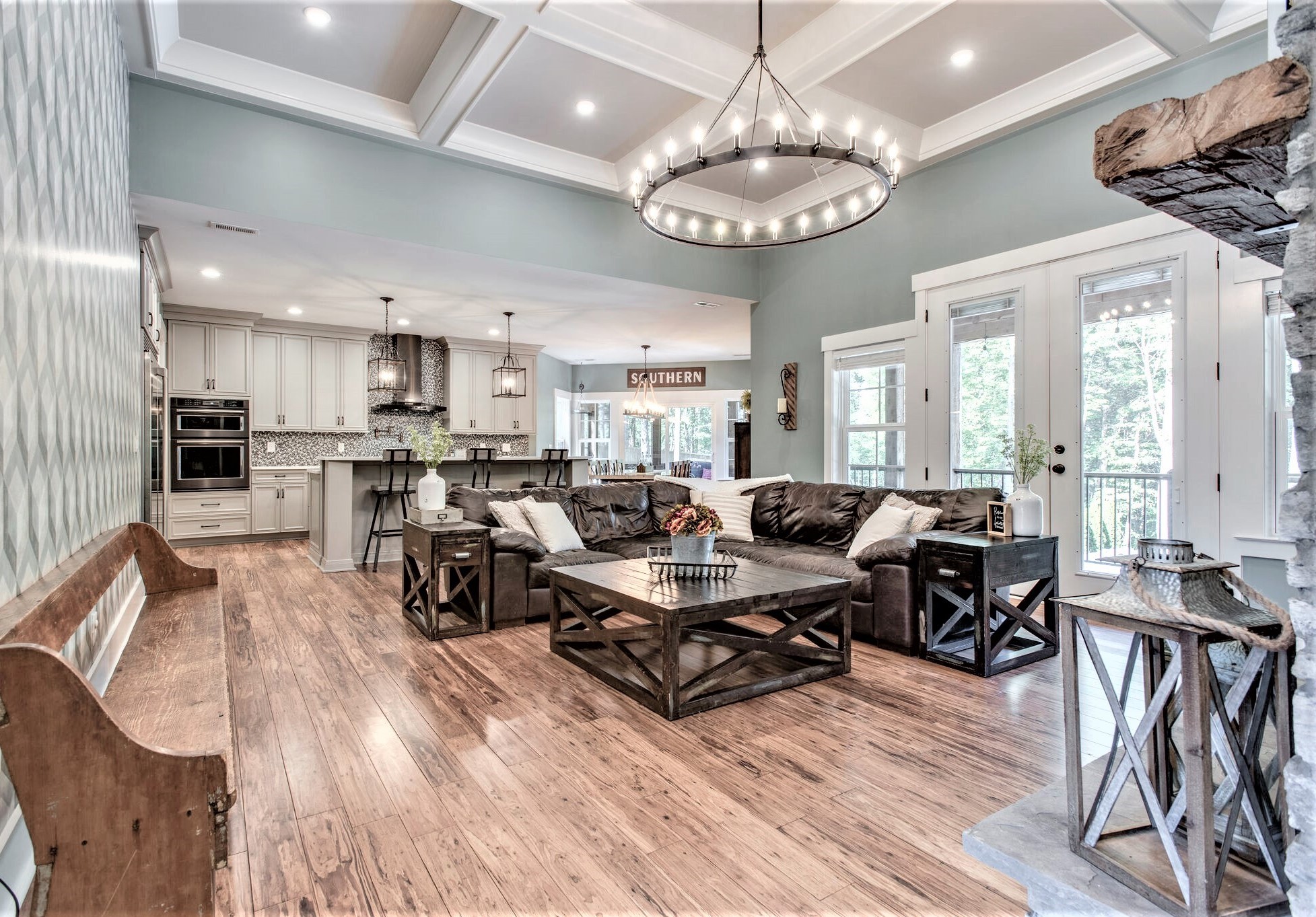 1387 Camp Ravine Road Burns, TN 37029 - Photo 12 of 49 a living room with lots of furniture kitchen view and a dining table