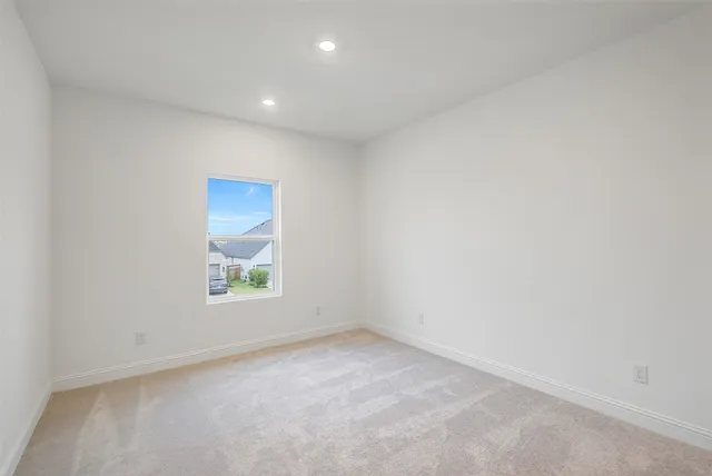 an empty room with a window