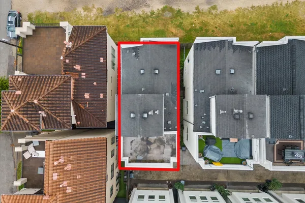 an aerial view of a city