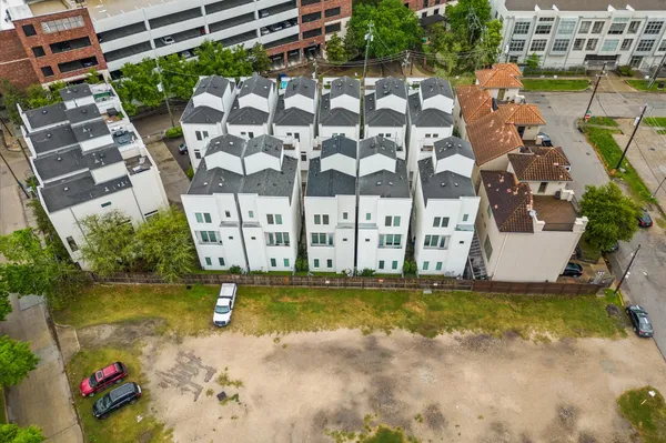 an aerial view of multiple house