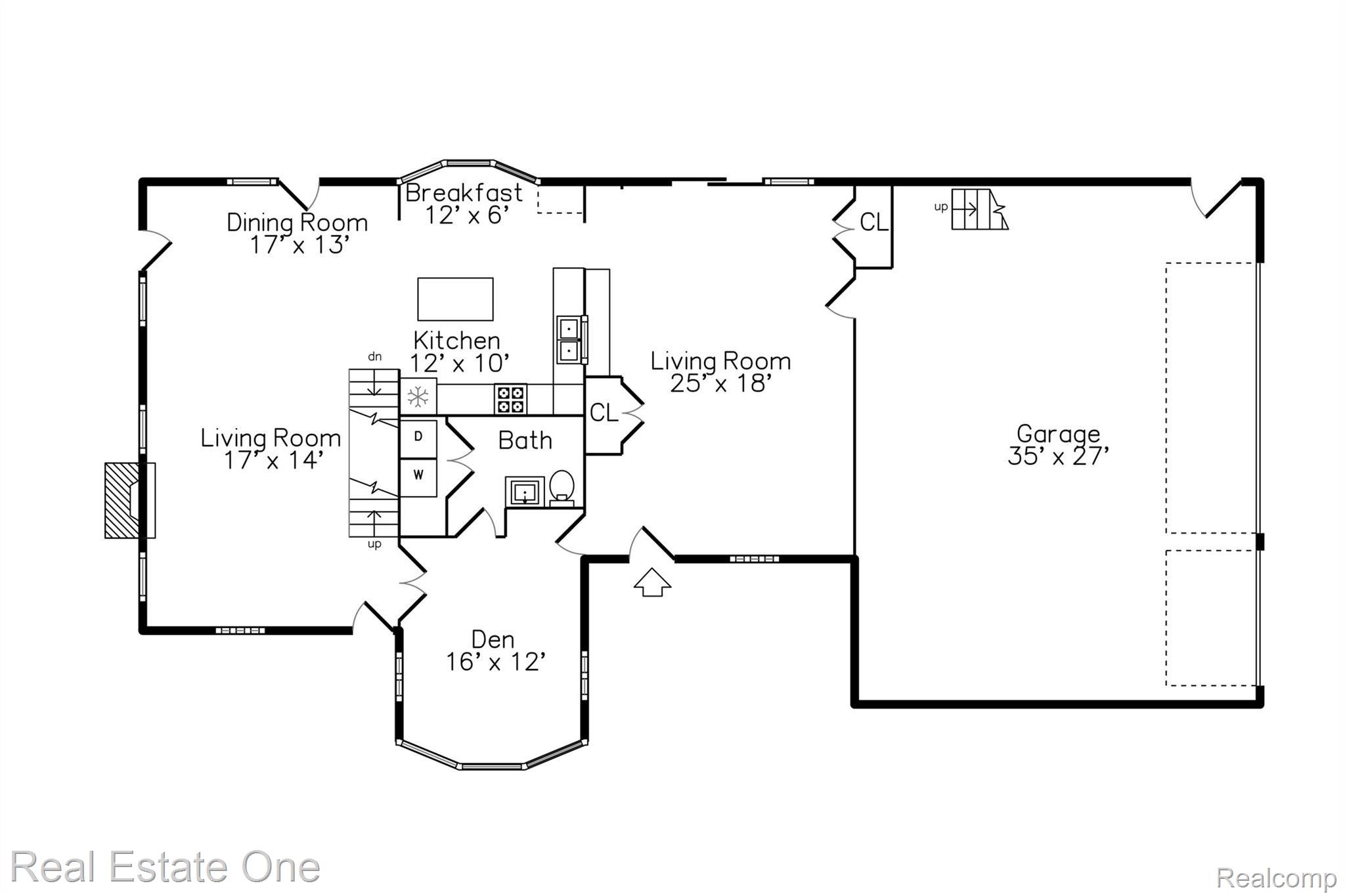 1490 Rose Center Road Fenton, MI 48430 - Photo 80 of 82 Main Level Floor Plan