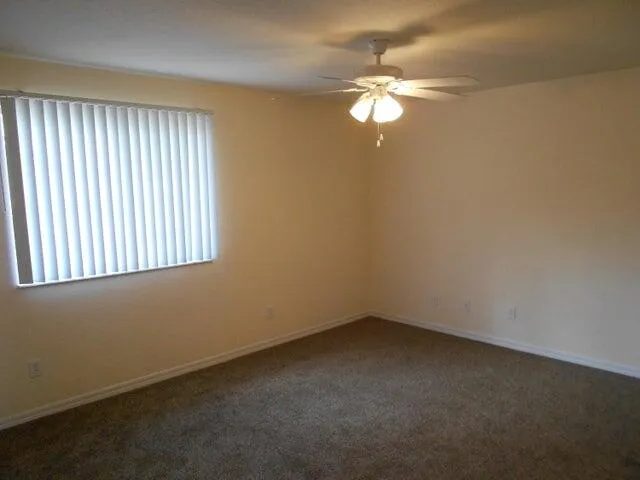 an empty room with a window