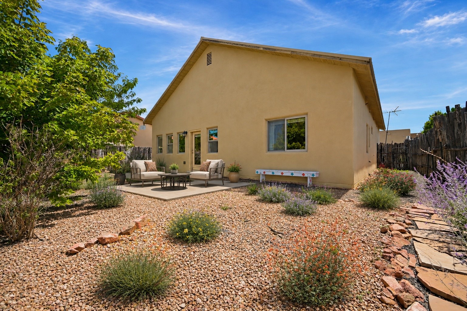 3753 Valmora Road Santa Fe, NM 87505 - Photo 31 of 41 Backyard virtually landscaped