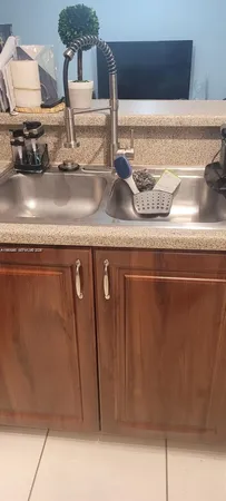 a close view of sink