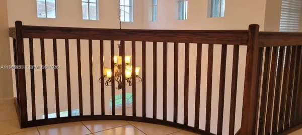 a view of a black gate