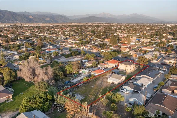 a view of city and mountain