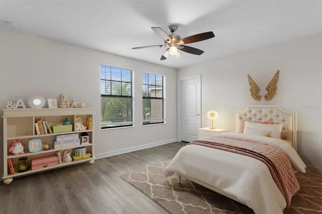 a view of a deck with a yard