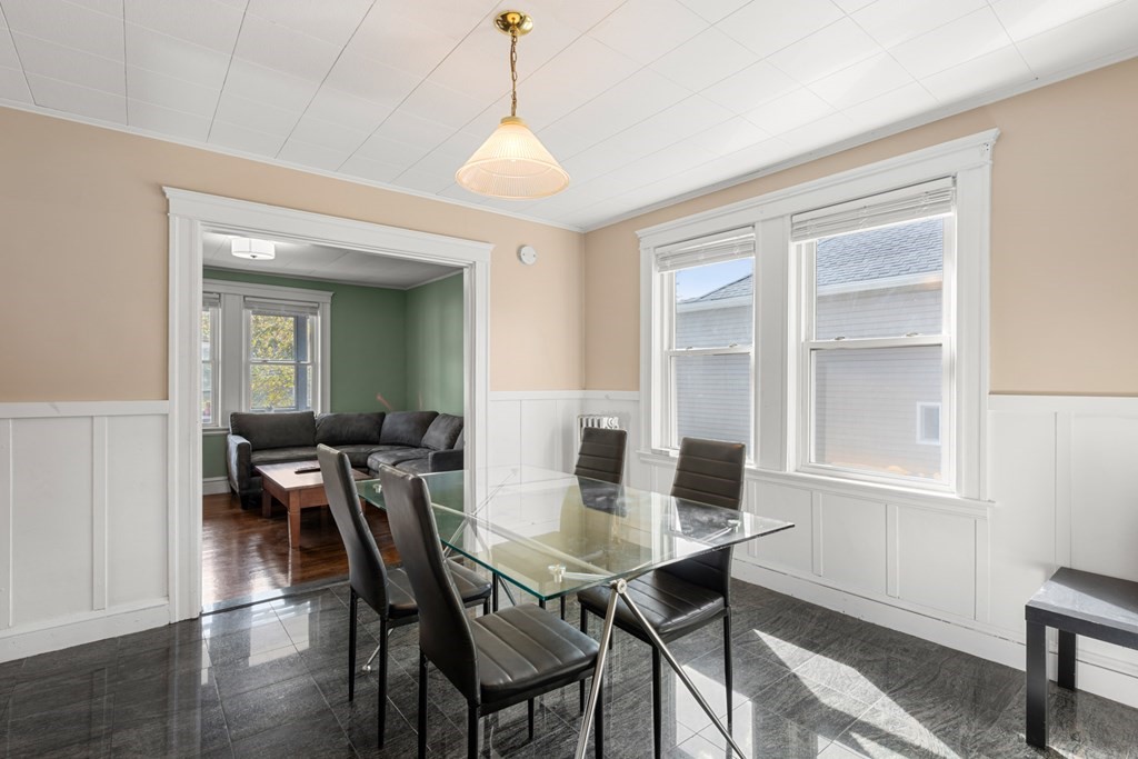 60 Estes Street, Unit 2 Everett, MA 02149 - Photo 1 of 1 a view of a dining room with furniture and wooden floor