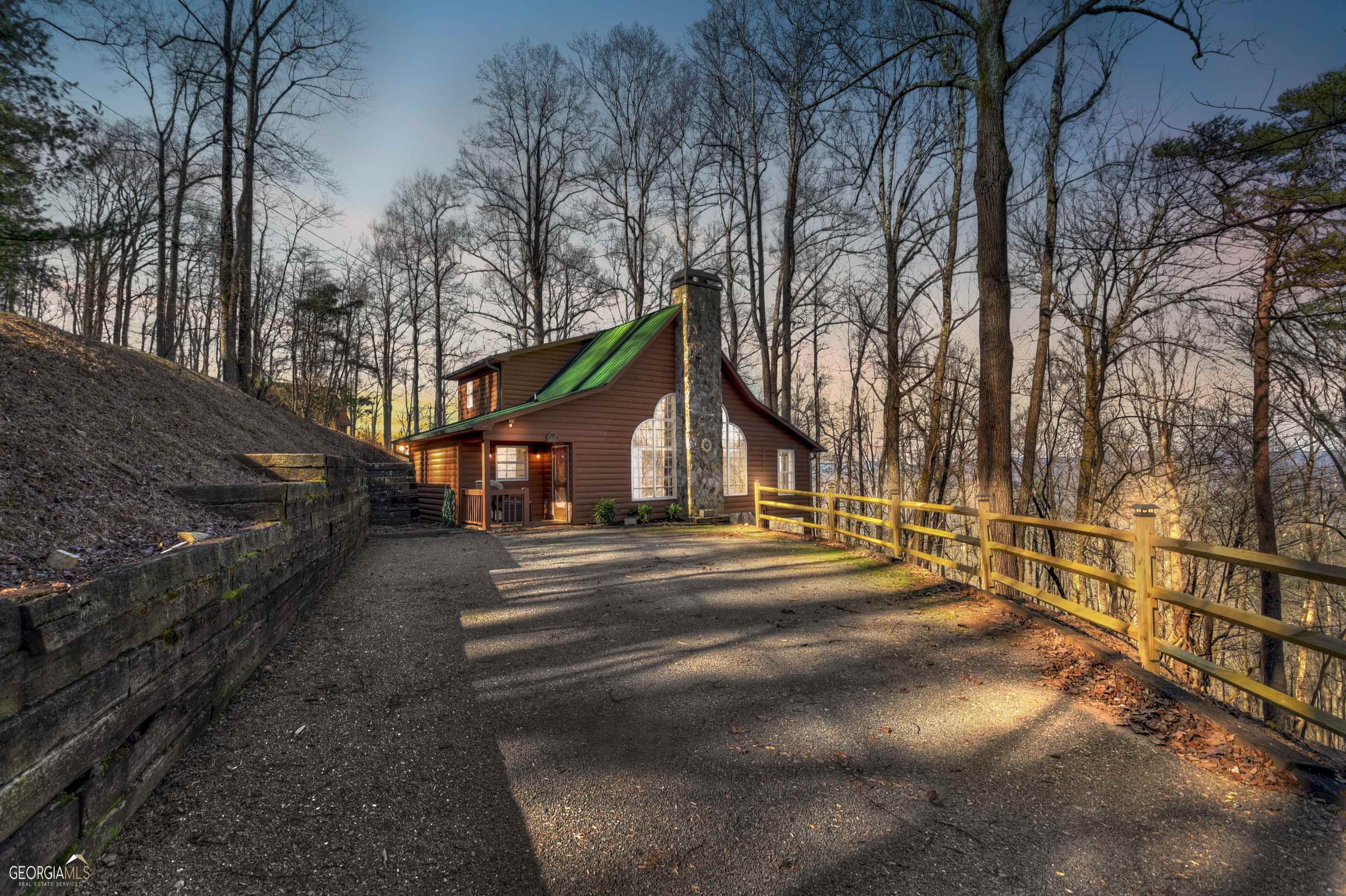 a view of road with trees