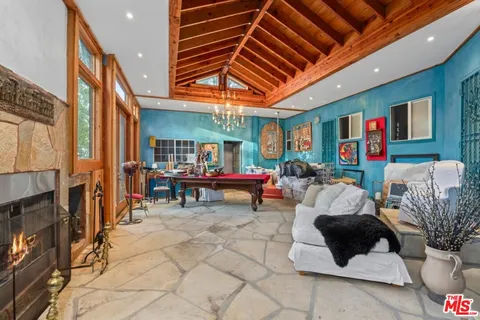 a outdoor space with lots of furniture and plants