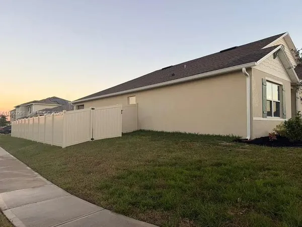 a backyard of a house