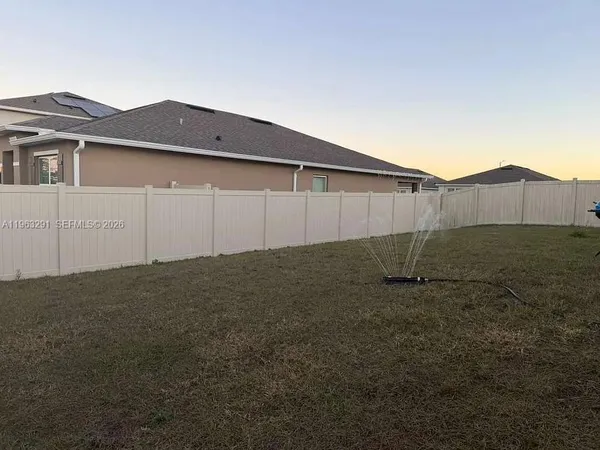 a backyard of a house