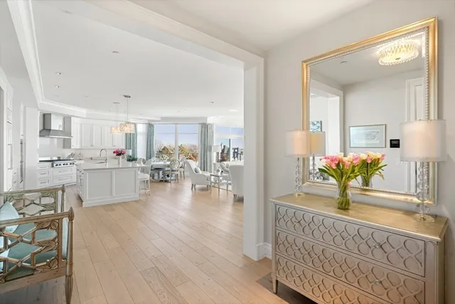 a view of a swimming pool and a lounge chair