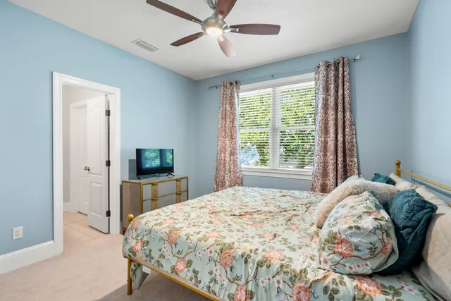 an aerial view of multiple house