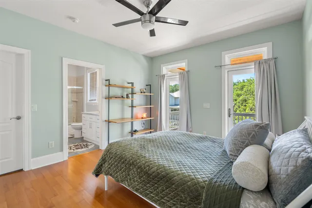 an aerial view of multiple house